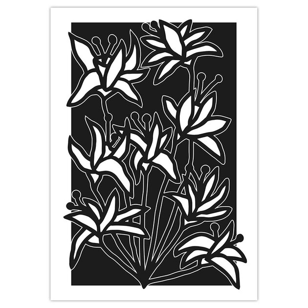 Peinture-fleur-noir-et-blanc-Hahnemuhle-Nicolas-de-Caro-Quorum--DEN003