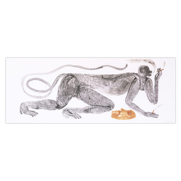 Monotype-El-Descanso-del-Narrador-Armando-Fonseca-40x80-Quorum-FOA002
