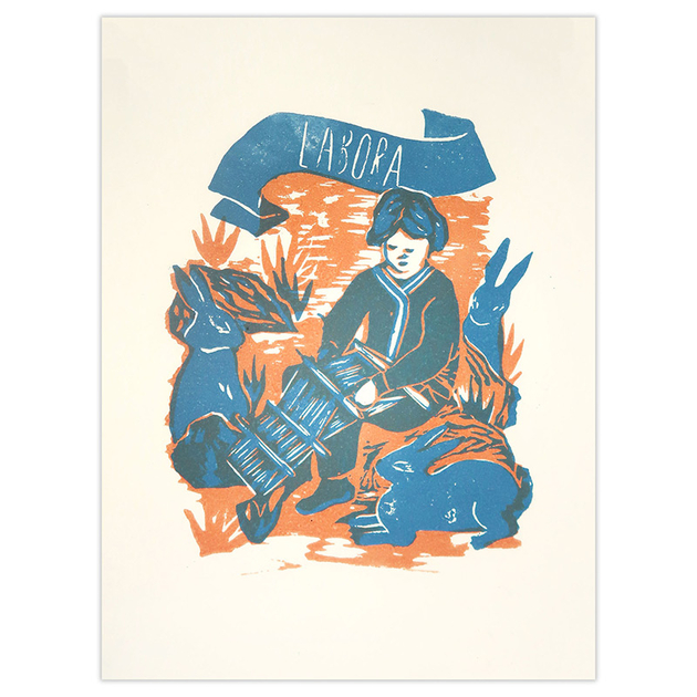 Gravure-Labora-Oeuvre-Anarquia-explicada-ninios-anarchie-expliquee-aux-enfants-Fabrica-de-Estampas-23x31-cm-Quorum-FDE007