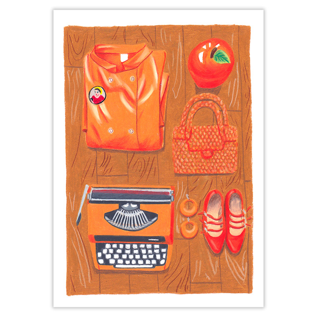 DRL008-Reproduction-Dessin-Orange-Hahnemuhle-A4-Laure-Drouglazet-A4-Quorum