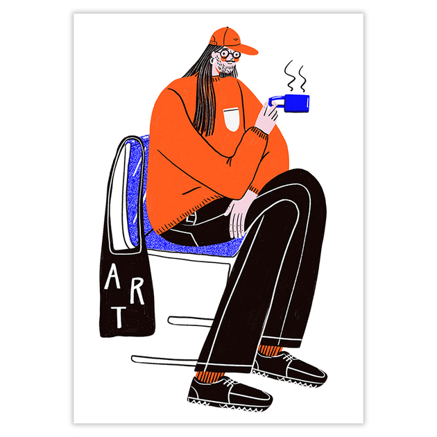 CEC001-Cafe-Illustration-numerique-Cel-Castella-Impression-Fine-Art-Hahnemuhle-Quorum