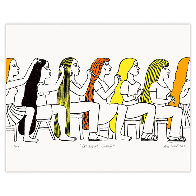 AYM011-Serigraphie-Alice-Bossut-Marco-Chamorro-soeurs-limpori-signée-s