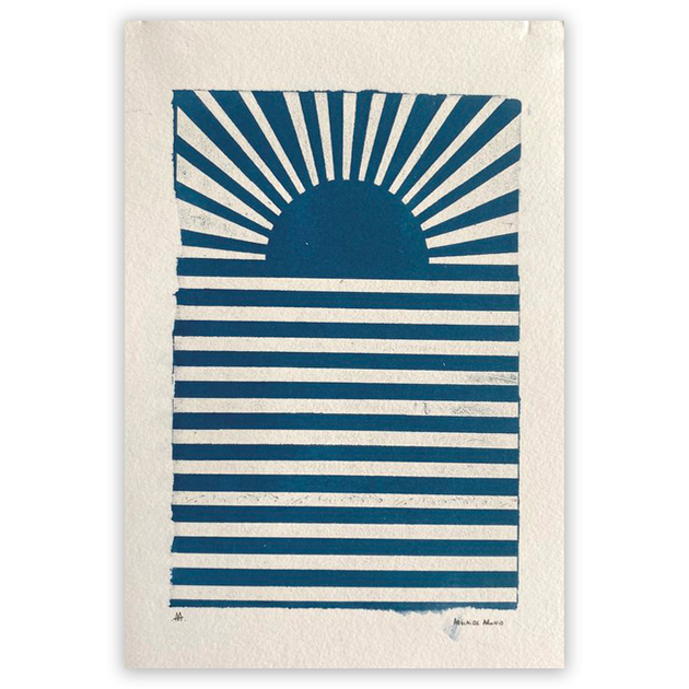 ARA001E Cyanotype  Good Morning serie lines Adelaide Aronio Quorum(1)