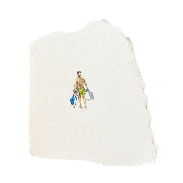 LAV004-Aquarelle-Victoria-Lauria-Cuerpos-señor llevando reposeras-Quorum