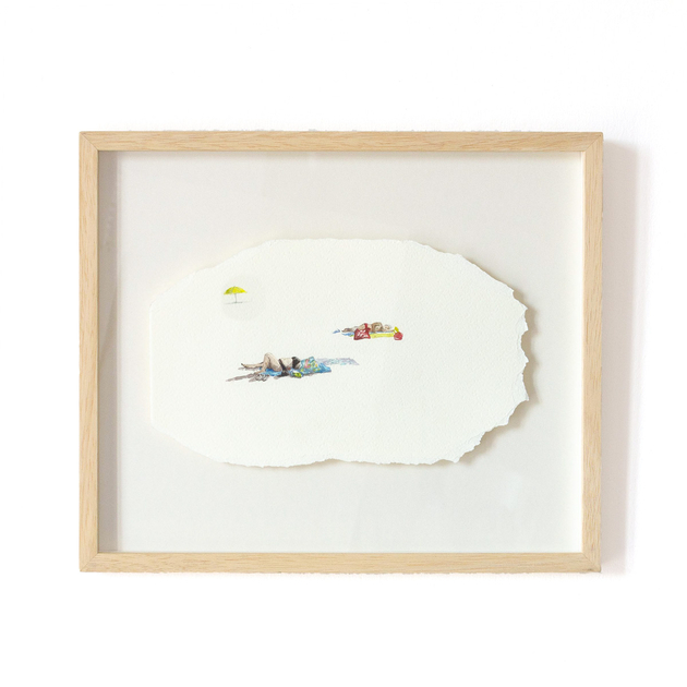 LAV001-Aquarelle-Victoria-Lauria-El Descanso IV (y sombrilla amarilla)-Quorum