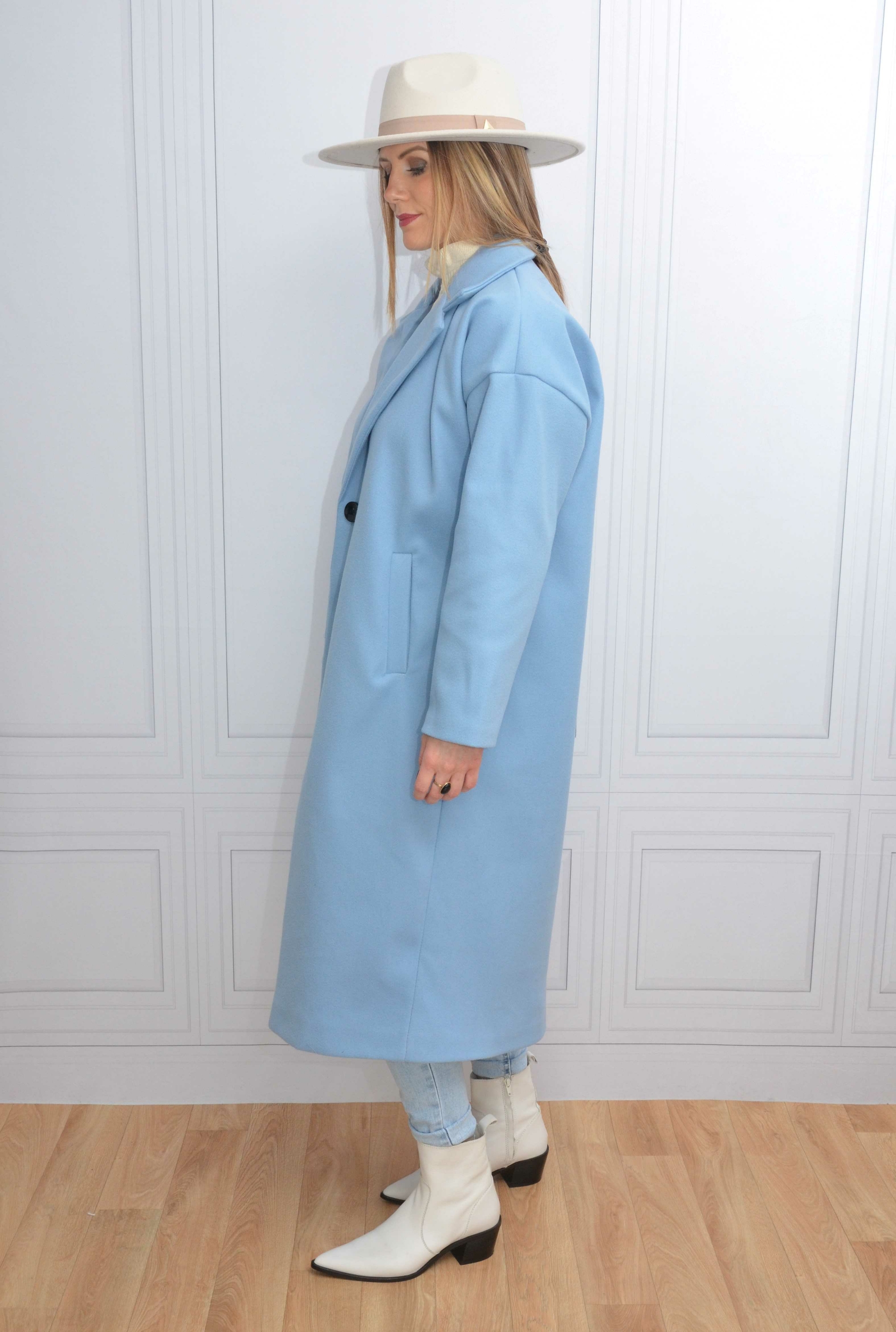 manteau  long claudio bleu 3