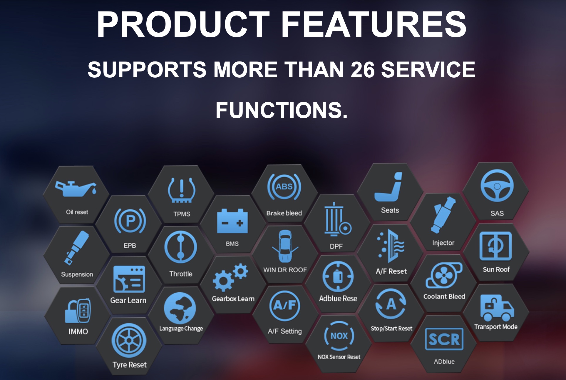 Functions CR Legend - iCarsoft Europe
