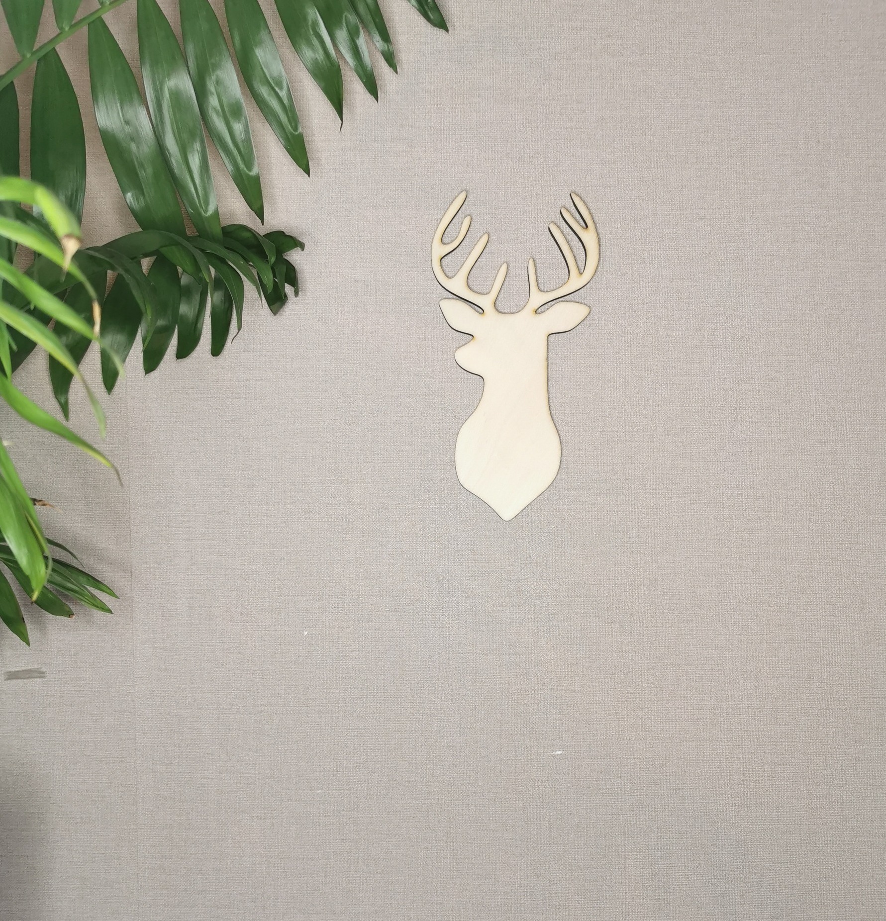 Décoration murale cerf en bois