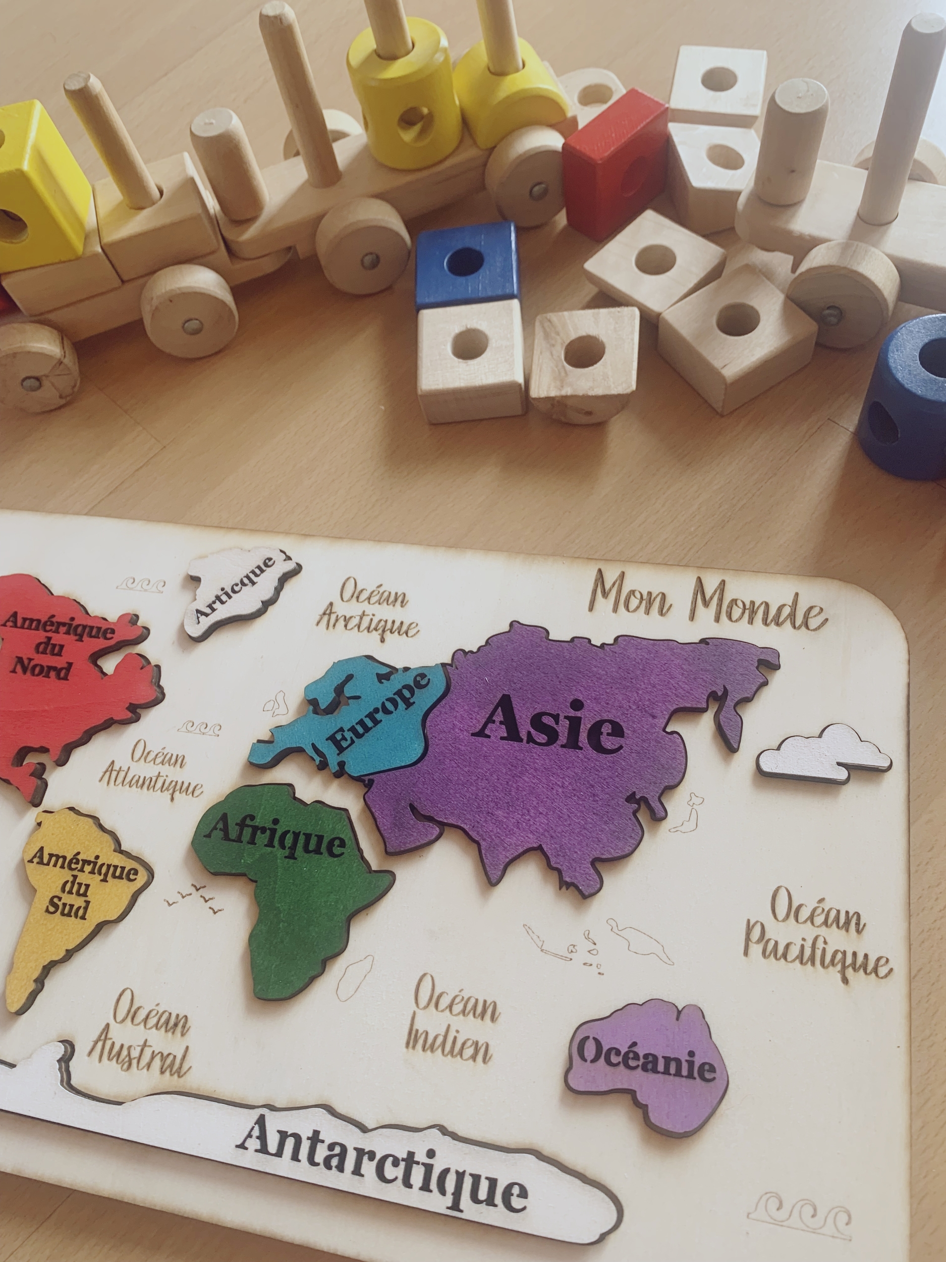 Puzzle en bois personnalisable pour enfant, vue 5