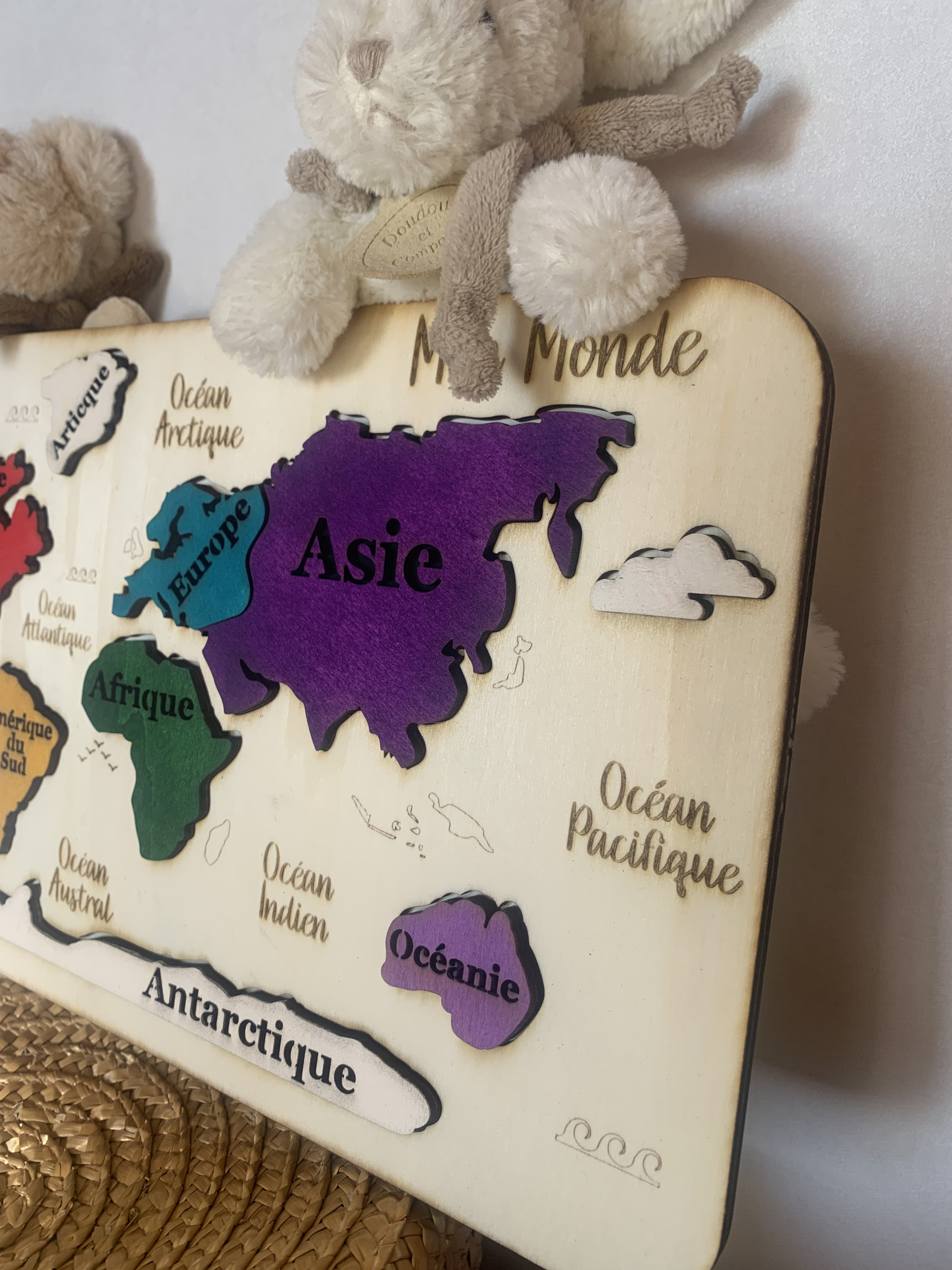 Puzzle en bois personnalisable pour enfant, vue 3