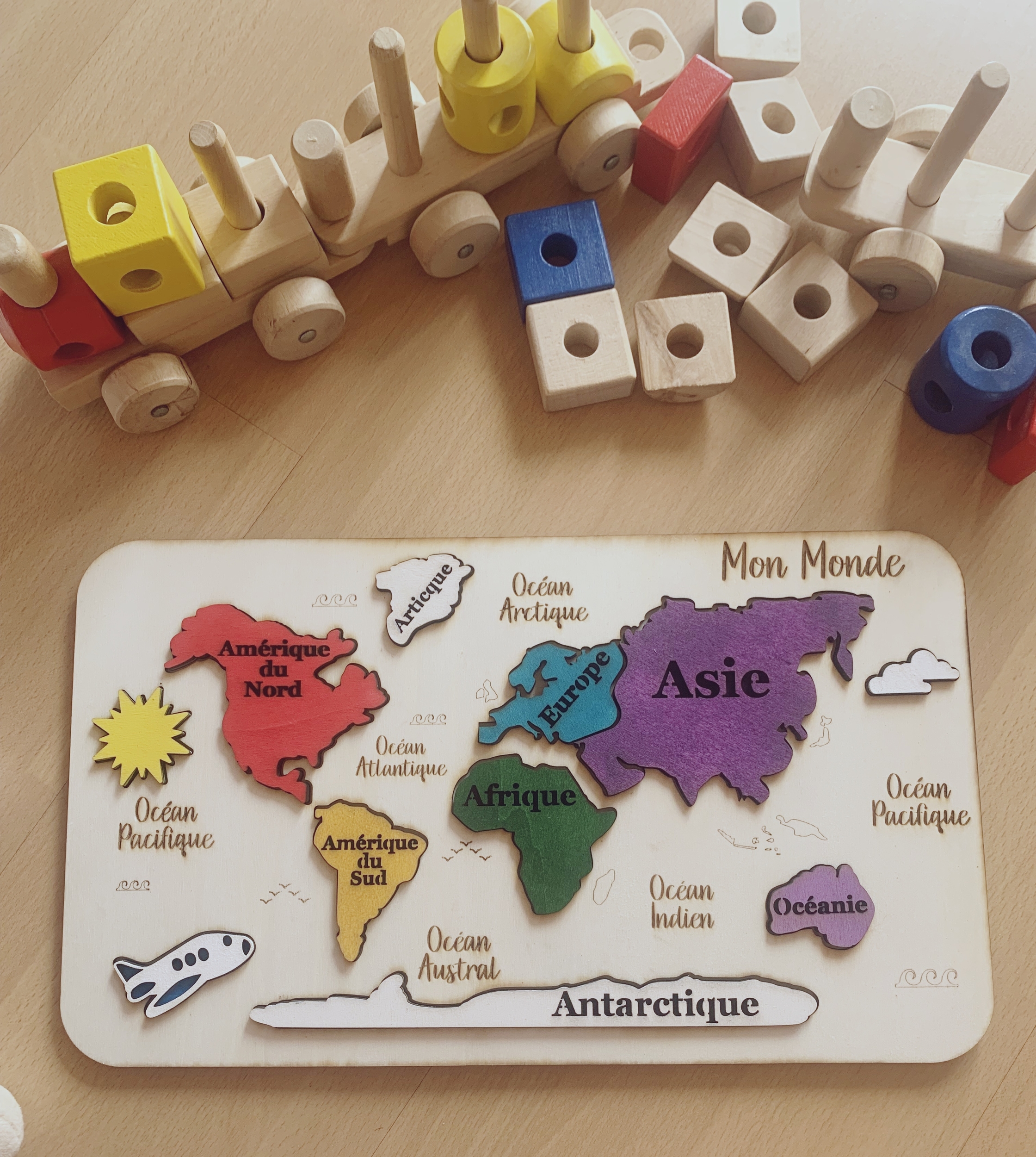 Puzzle en bois personnalisable pour enfant