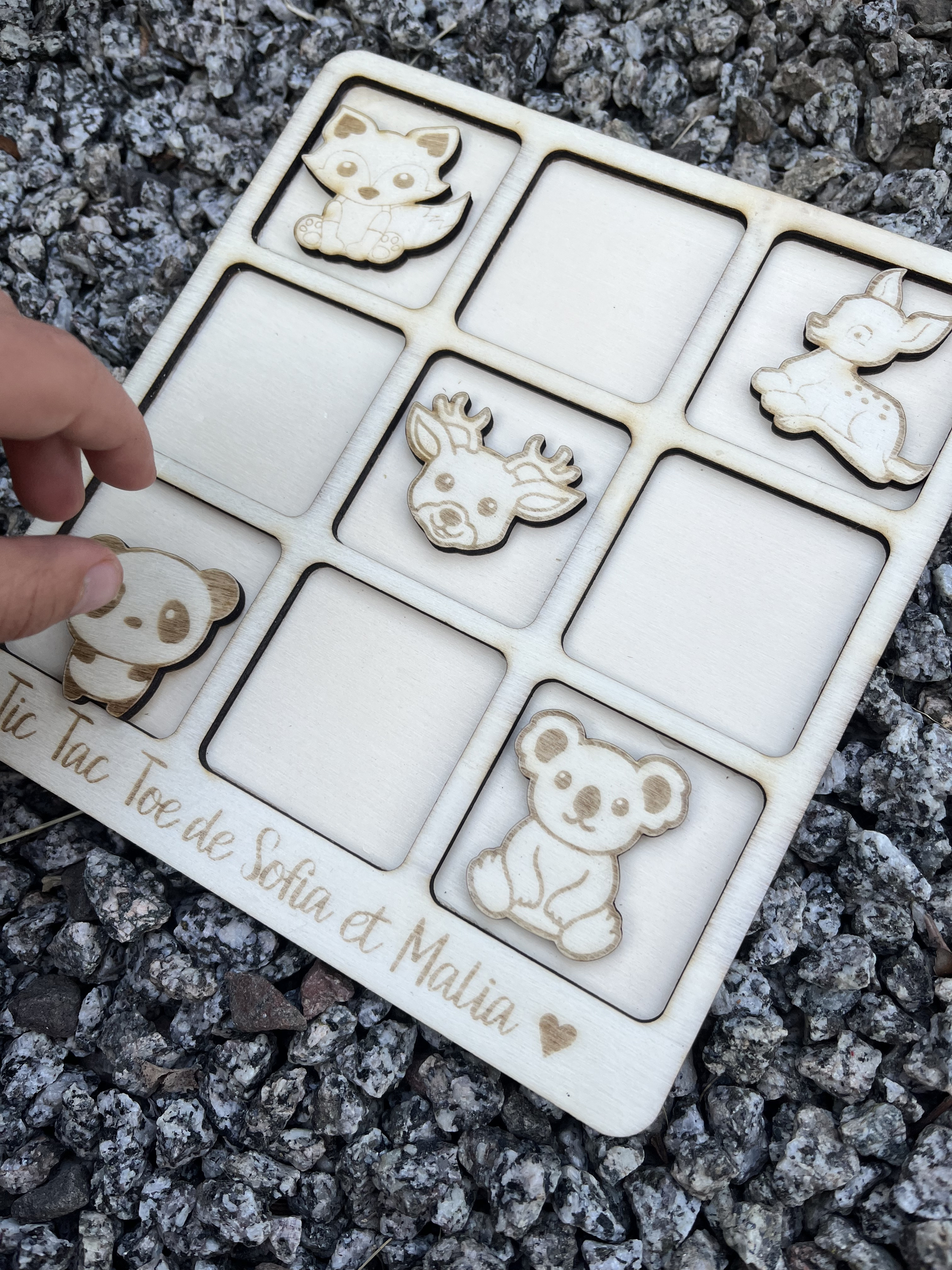 Jeu de morpion Tic Tac Toe personnalisé pour enfant, vue 3