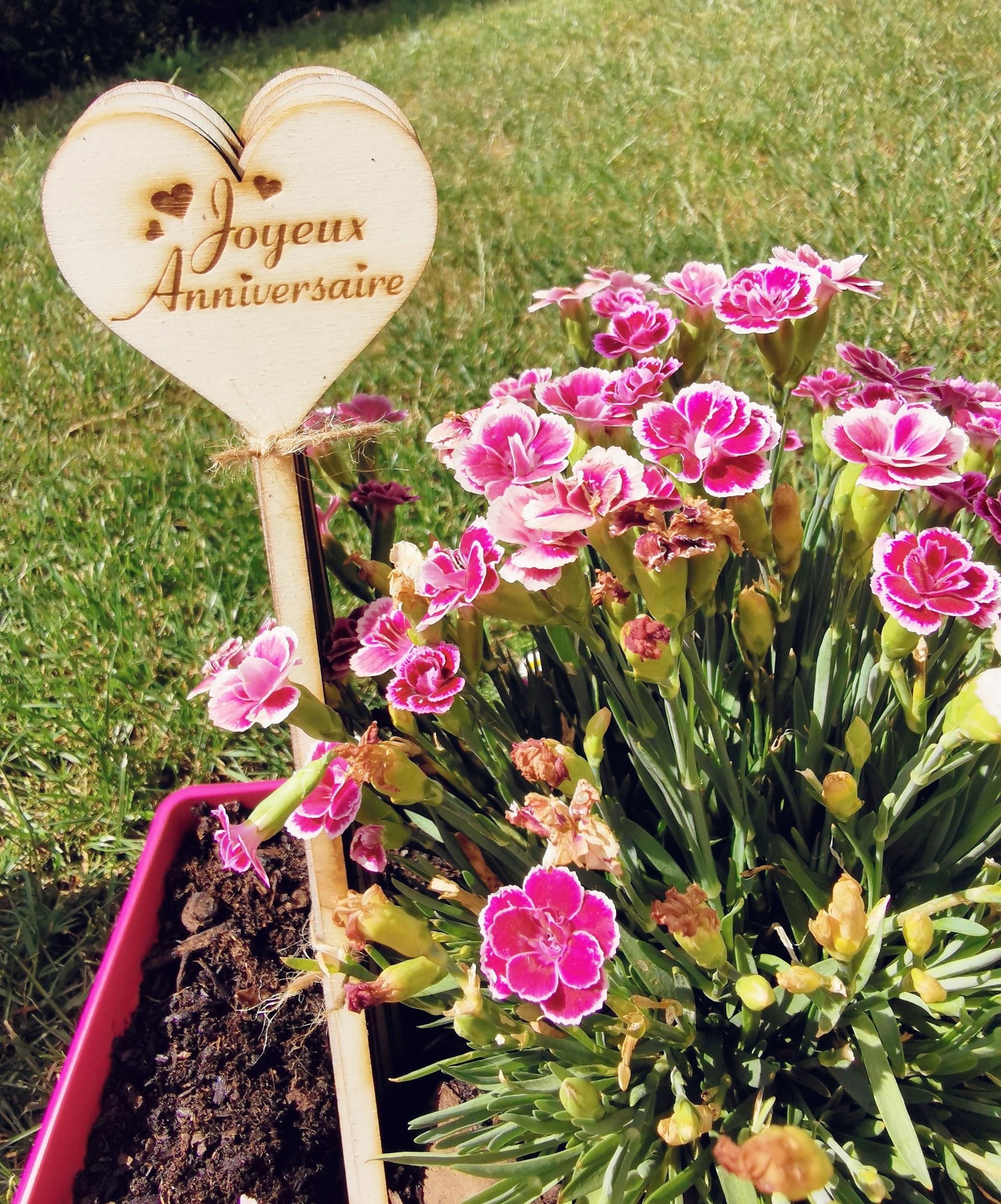 Pic décoratif en bois pour bouquet de fleurs, vue 5