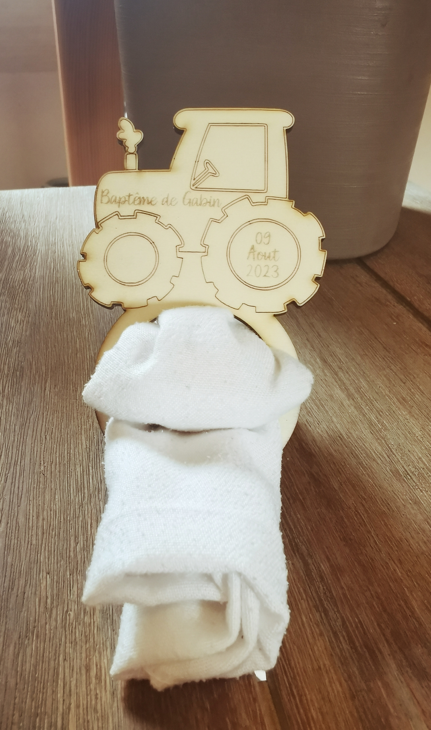Ensemble de décoration de table personnalisable pour baptême, thème tracteur, vue 5