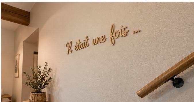 Décoration murale en bois « Il était une fois » personnalisée avec prénom, vue 4