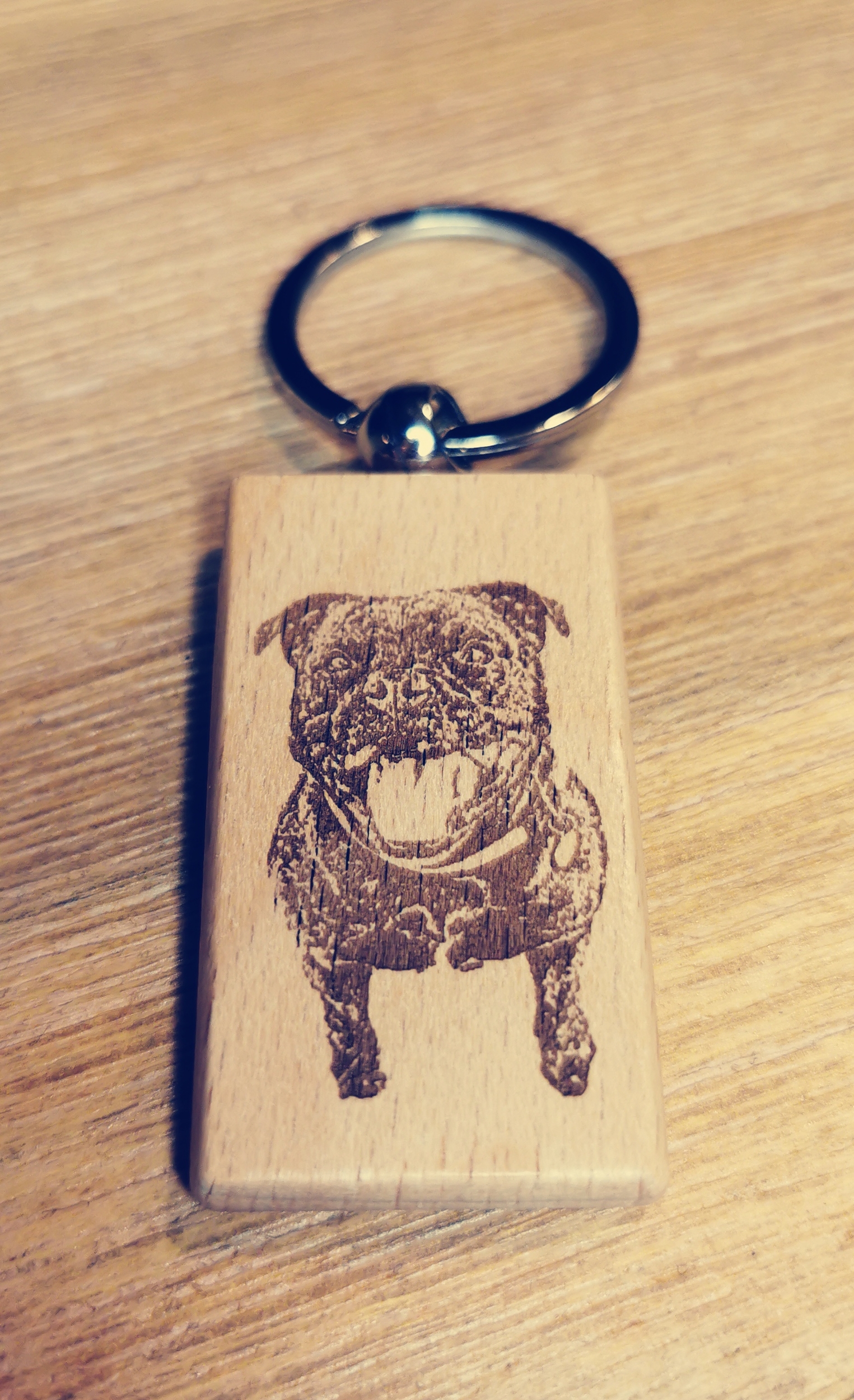 Porte clés personnalisé en bois - Portrait