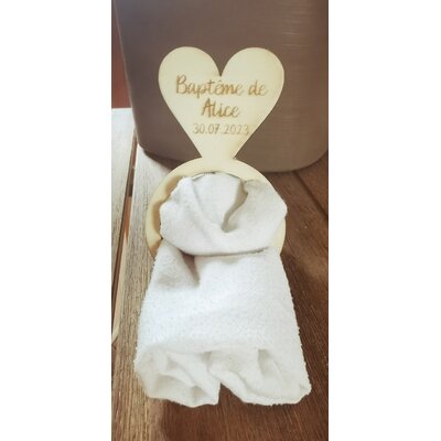 Rond de serviette personnalisé pour baptême