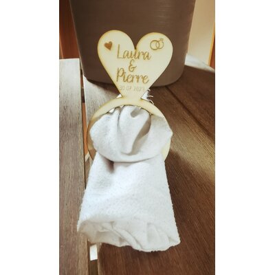 Rond de serviette personnalisé pour mariage