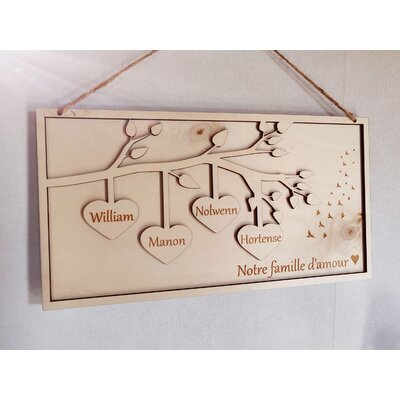 La Branche de Vie en bois personnalisable avec prénoms