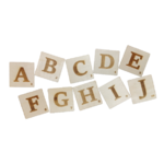 Lettres en bois de 7 x 7 cm pour décoration murale
