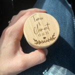 Boîte à alliances en bois personnalisée gravée au laser