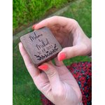 Boîte à alliances carrée en bois personnalisée