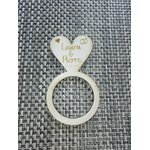 Rond de serviette personnalisé pour mariage, vue 2