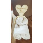 Rond de serviette personnalisé pour baptême
