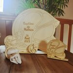 Ensemble de décoration de table personnalisable pour baptême, thème pompier