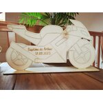 Ensemble de décoration de table personnalisable pour baptême, thème moto, vue 2