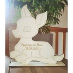 Ensemble de décoration de table personnalisable pour baptême, thème biche, vue 2