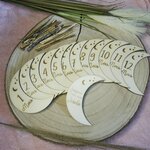 Cartes étapes en bois, thème lune, pour les photos des mois de bébé