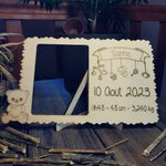 Cadre photo personnalisé pour présenter un nouveau-né, vue 3