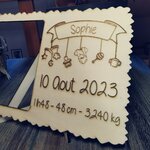 Cadre photo personnalisé pour présenter un nouveau-né, vue 2