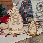 Gnomes de Noël en bois, vue 2