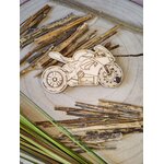 Faire-part de demande de parrain ou marraine en bois, thème moto, vue 4