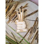 Faire-part de demande de parrain ou marraine en bois, thème maquillage, vue 3