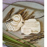 Faire-part de demande de parrain ou marraine en bois, thème photographie, vue 4