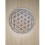 Fleurs de vie en bois pour recharger vos pierres énergétiques, vue 3