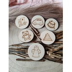 Étiquettes Montessori en bois pour le rangement des jouets, vue 4