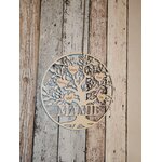 Arbre de vie « Mamie » en bois avec cœur, personnalisé, vue 5