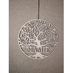 Arbre de vie « Mamie » en bois avec cœur, personnalisé, vue 4
