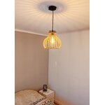 Suspension lumineuse LuminaCurve de 24,5 cm en bois