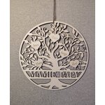 Arbre de vie « Mamie Papy » en bois avec cœur, personnalisé, vue 3
