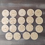 Étiquettes Montessori en bois pour le rangement des habits