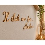 Décoration murale en bois « Il était une fois » personnalisée avec prénom, vue 2