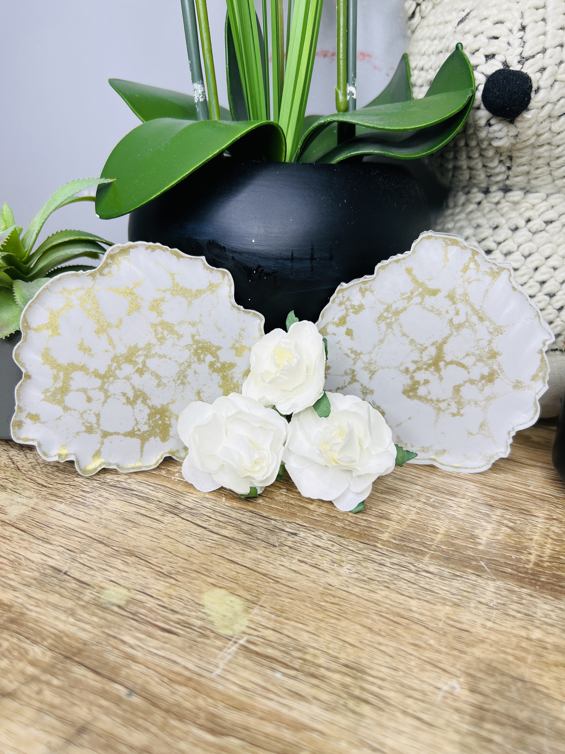 Lot de 2 dessous de Verre - Golden White