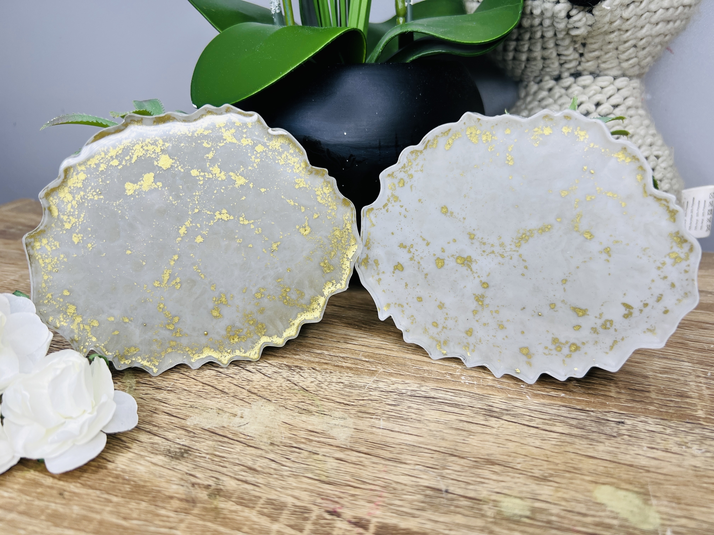 Lot de 2 Dessous de Verre - Gold Elégance