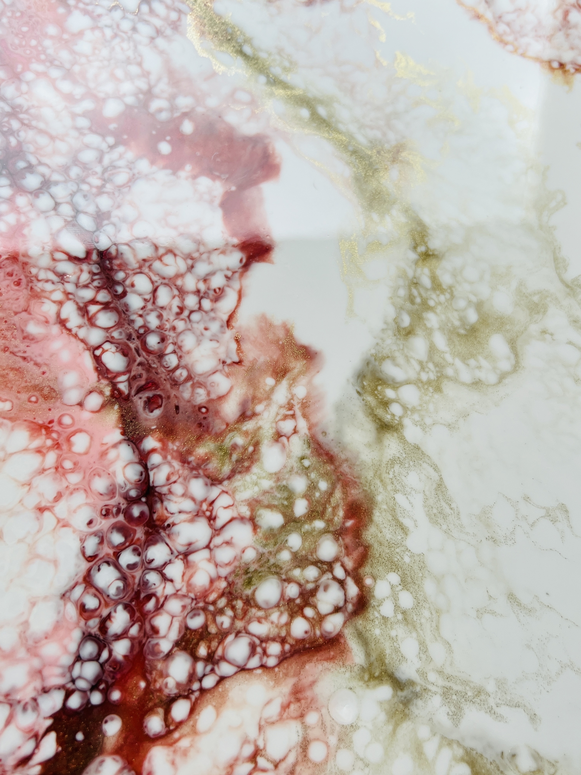 Tableau résine Epoxy Rose