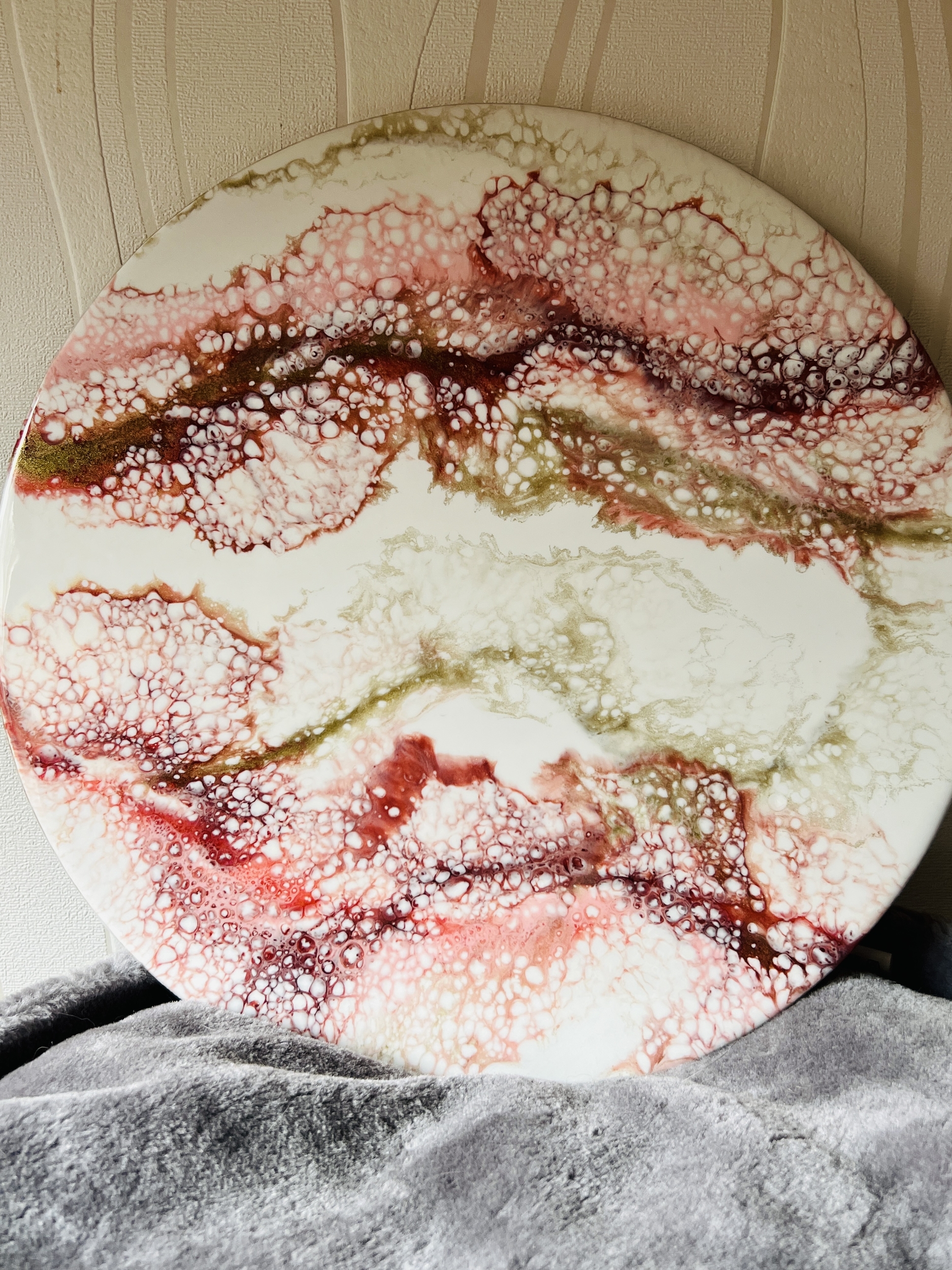 Tableau résine Epoxy Rose